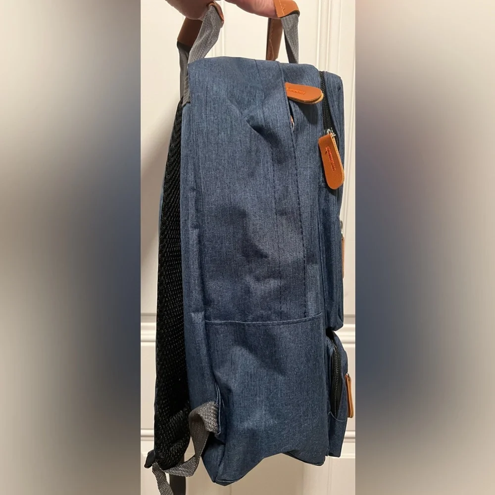 🎒3 PC QUALITY 📚Denim Blue BOOK SACK SET, Brand New NWT, Padded for Comfor